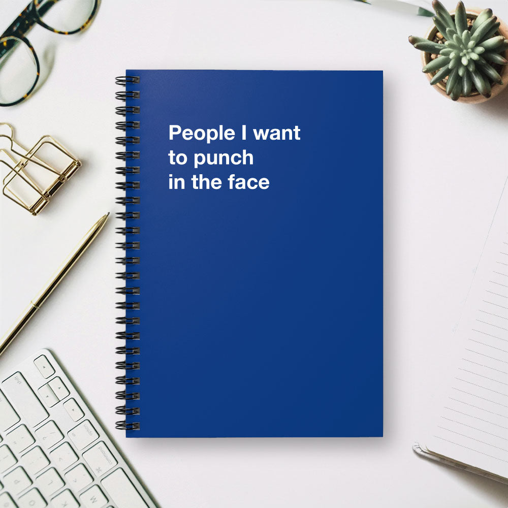 
                  
                    People I want to punch in the face - Spiral Notebook - Ruled Line
                  
                