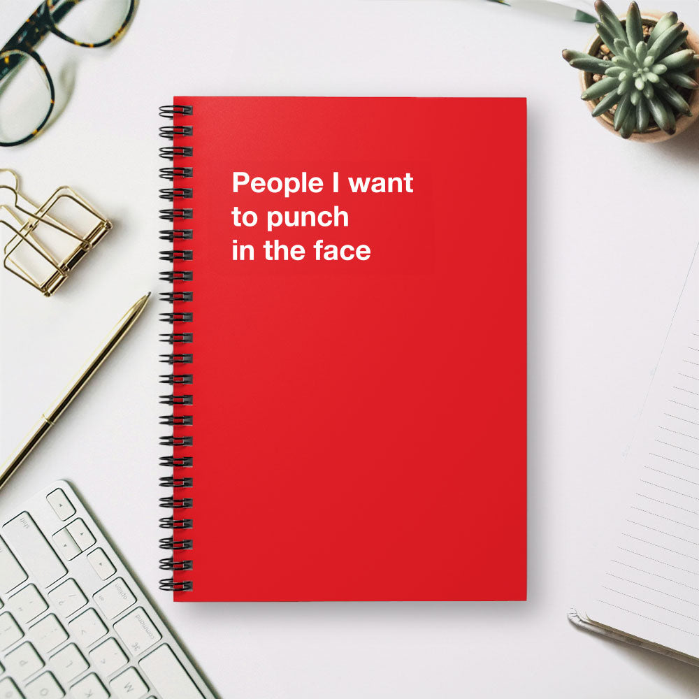 
                  
                    People I want to punch in the face - Spiral Notebook - Ruled Line
                  
                